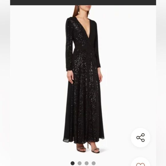 Fame and Partners Dresses & Skirts - Fame and partners The Suva Sequined Wrap Dress